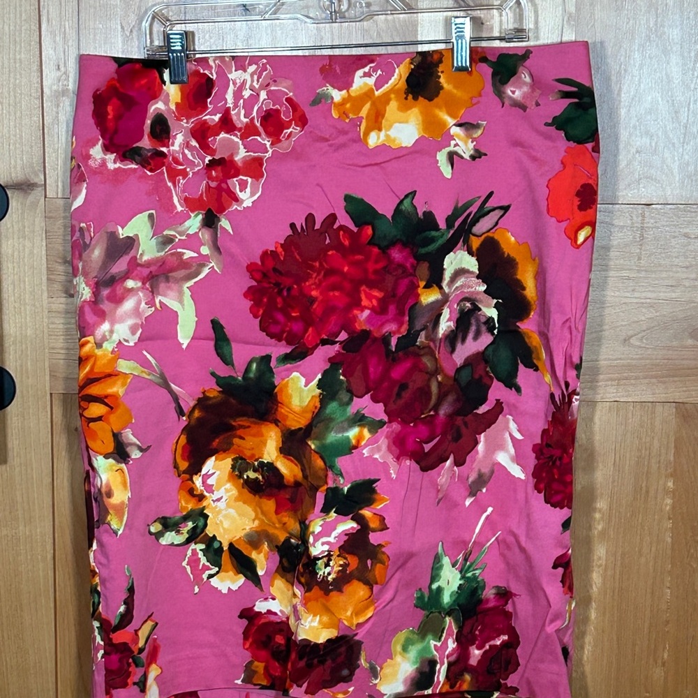 Talbots Pink Floral Skirt